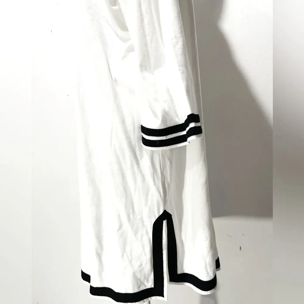 Paradise Bay beach cover up hooded swim tropical summer resort fishing women L